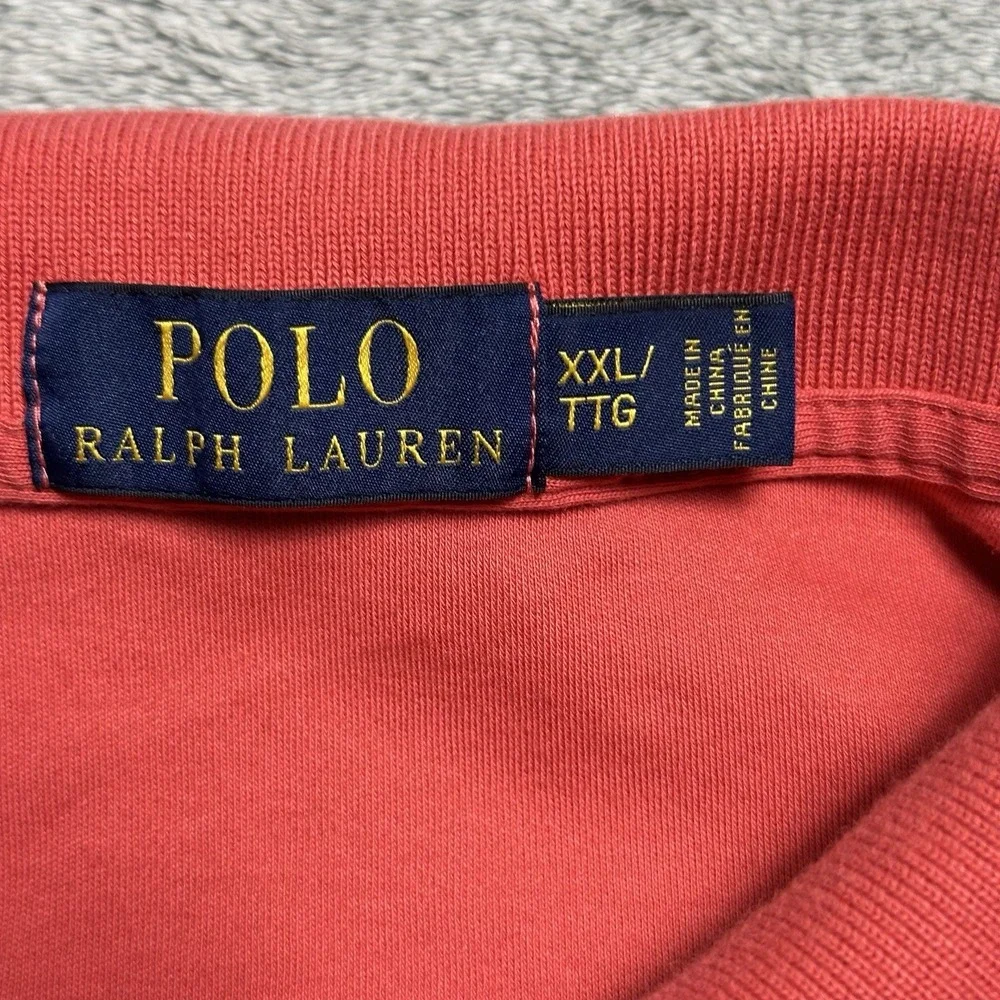 Polo Ralph Lauren Mens Red/Salmon Short Sleeve Collared Polo Size XXl